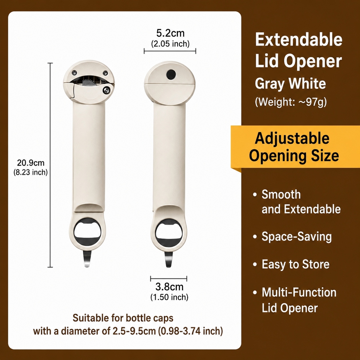 Extendable Can & Bottle Opener
