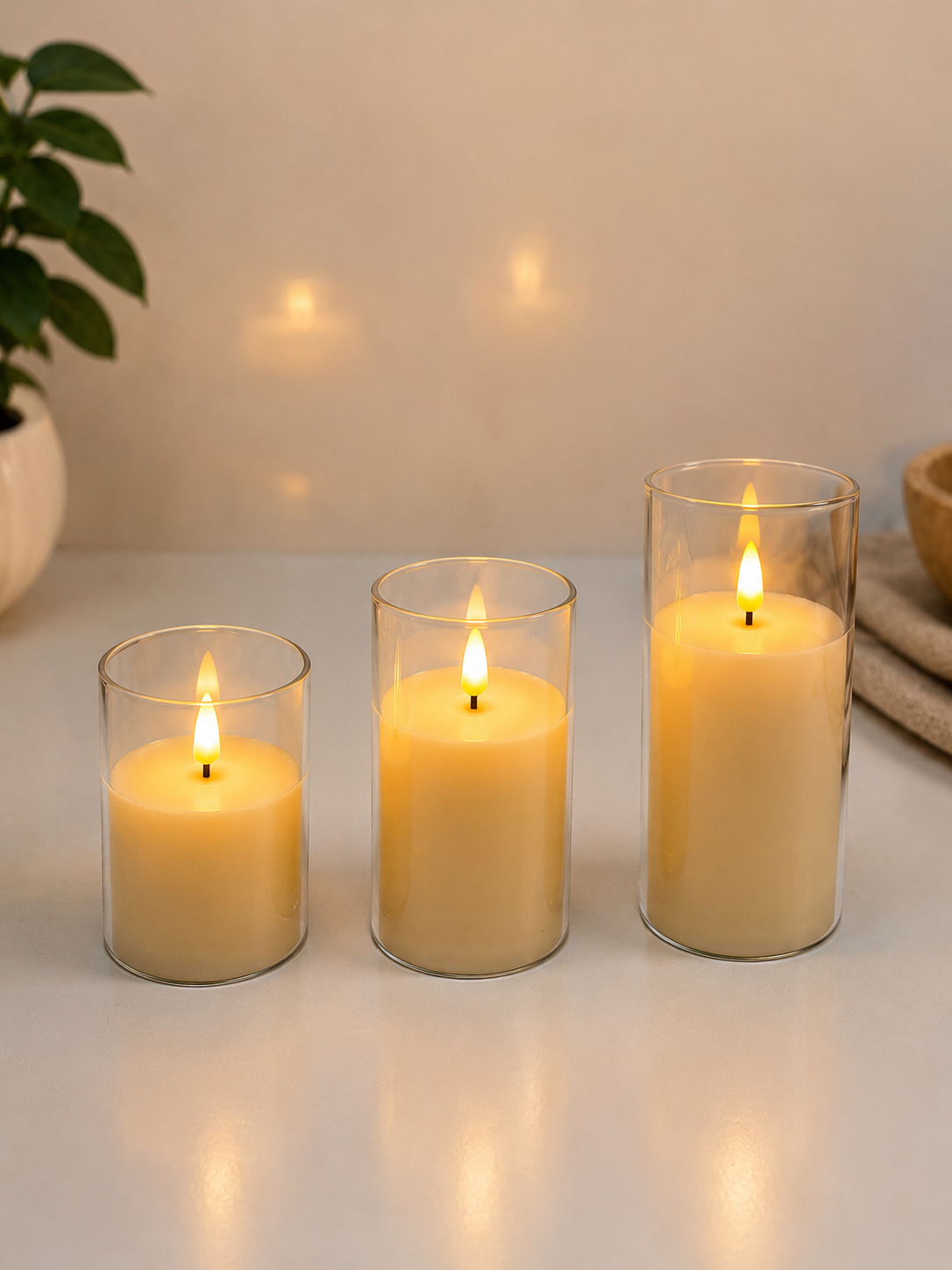 LED Candle Set – 3 Pieces