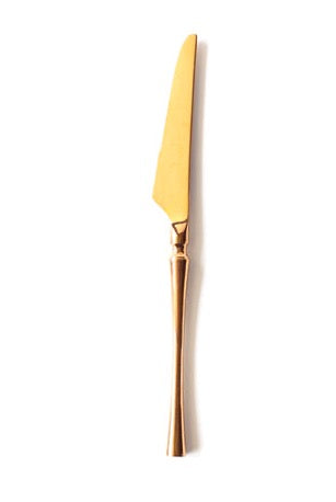 Sculpted Cutlery Set in Gold