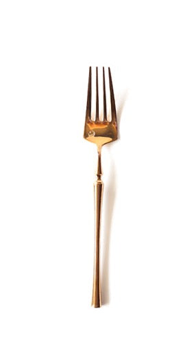 Sculpted Cutlery Set in Gold
