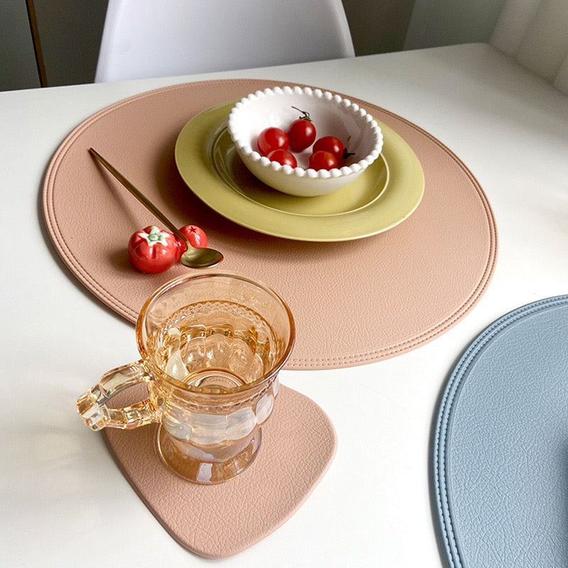 PU Leather Circle Placemat