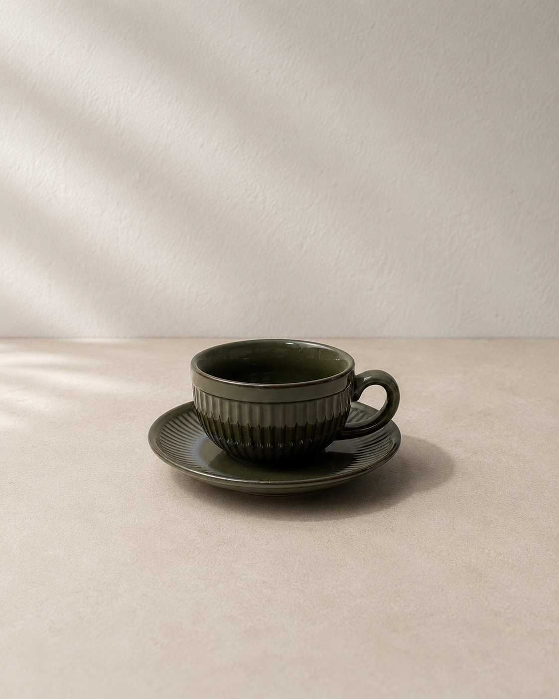 Elegant Ceramic Coffee Cup & Saucer Set – 6 Pieces