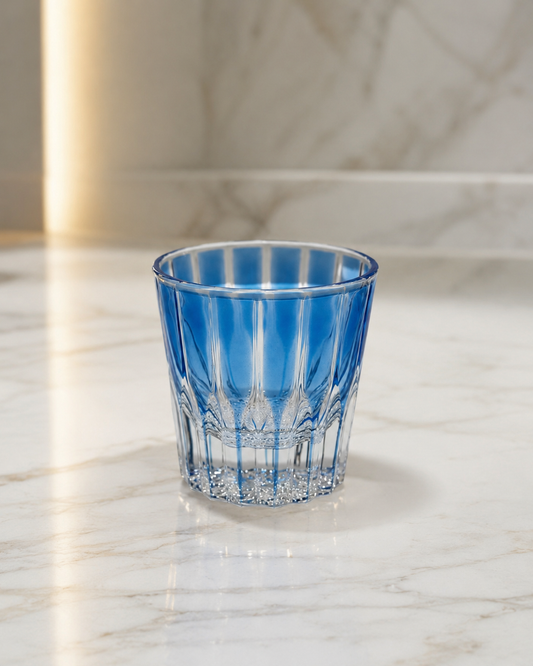 Elegant Colored Glass Tumbler Set – 6 Pieces