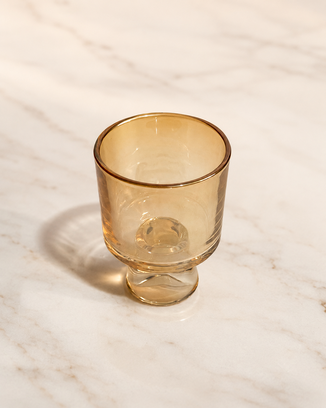Amber Glass Dessert Cups – Set of 6