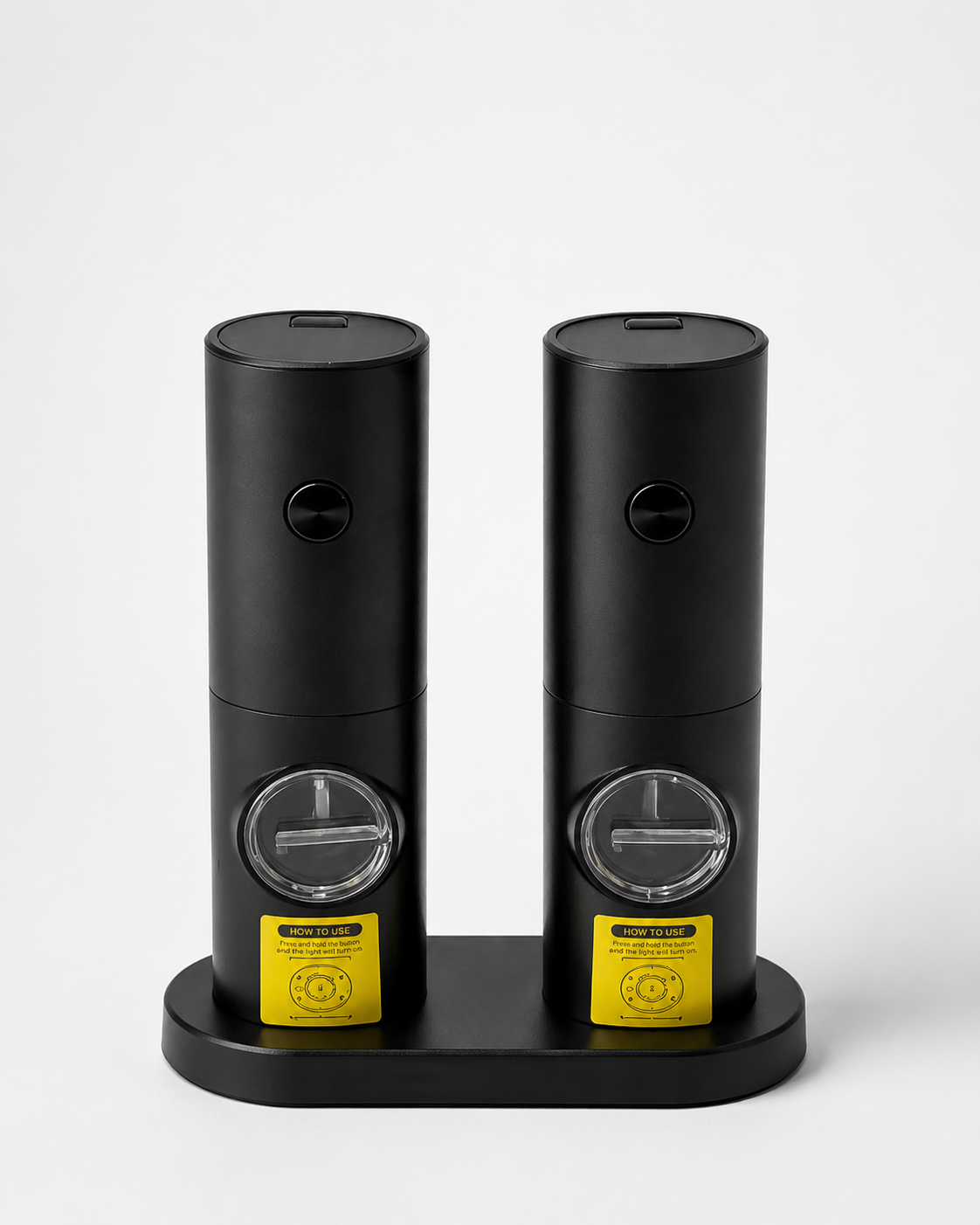 Battery-Powered Electric Salt & Pepper Mill Set