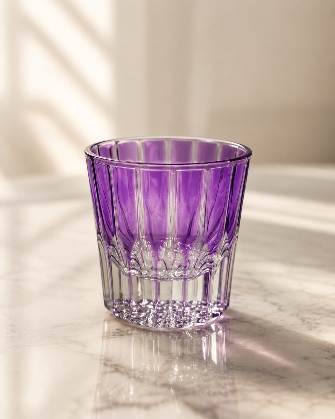 Elegant Colored Glass Tumbler Set – 6 Pieces