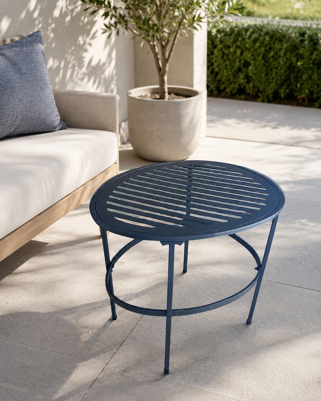 Round Metal Outdoor Side Table