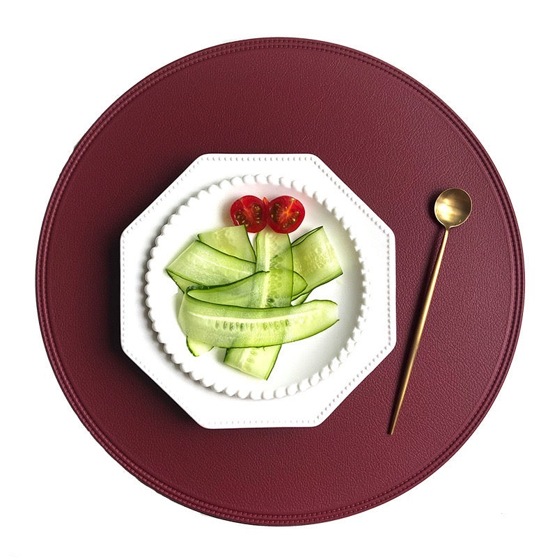 PU Leather Circle Placemat