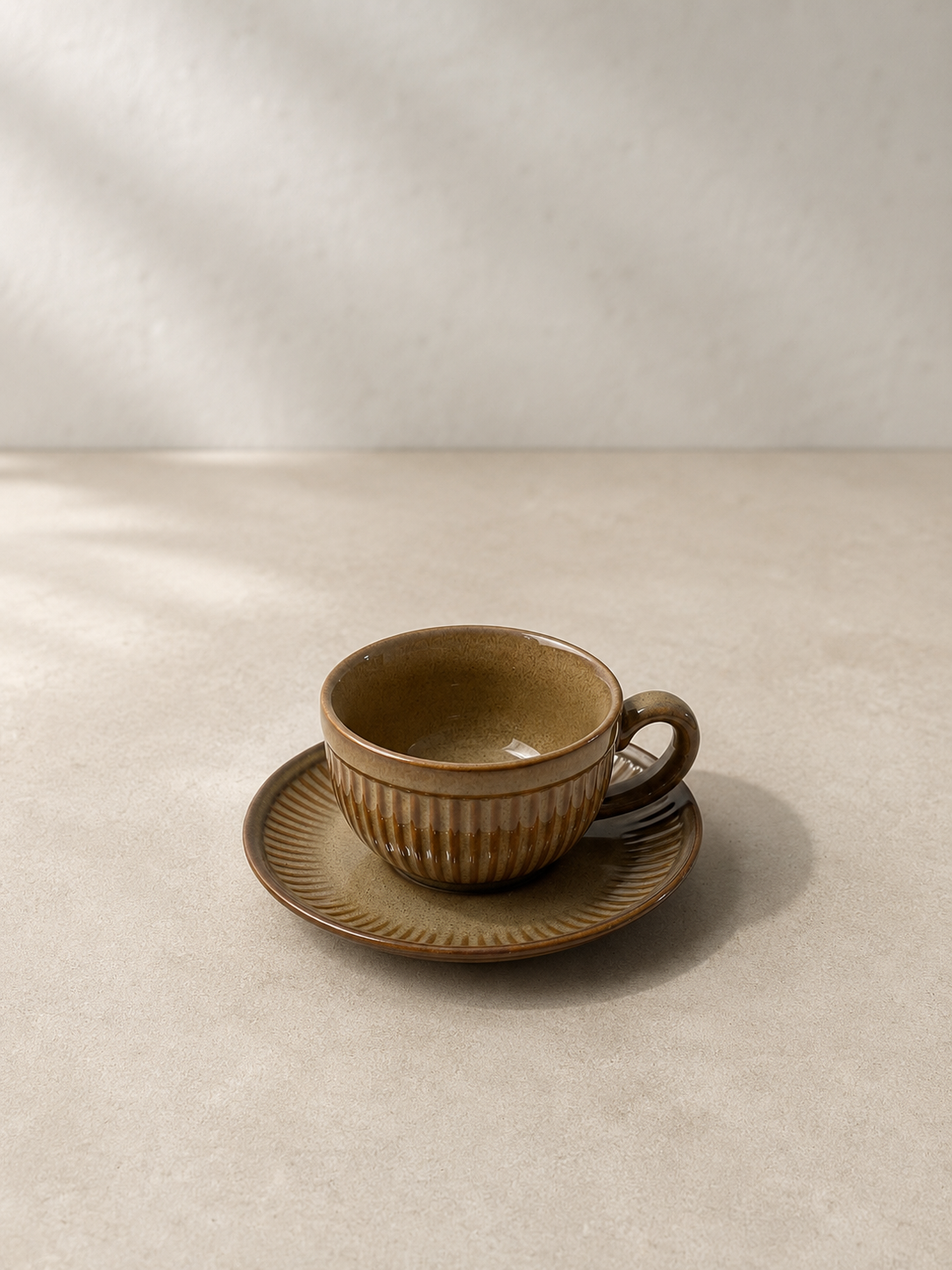 Elegant Ceramic Coffee Cup & Saucer Set – 6 Pieces