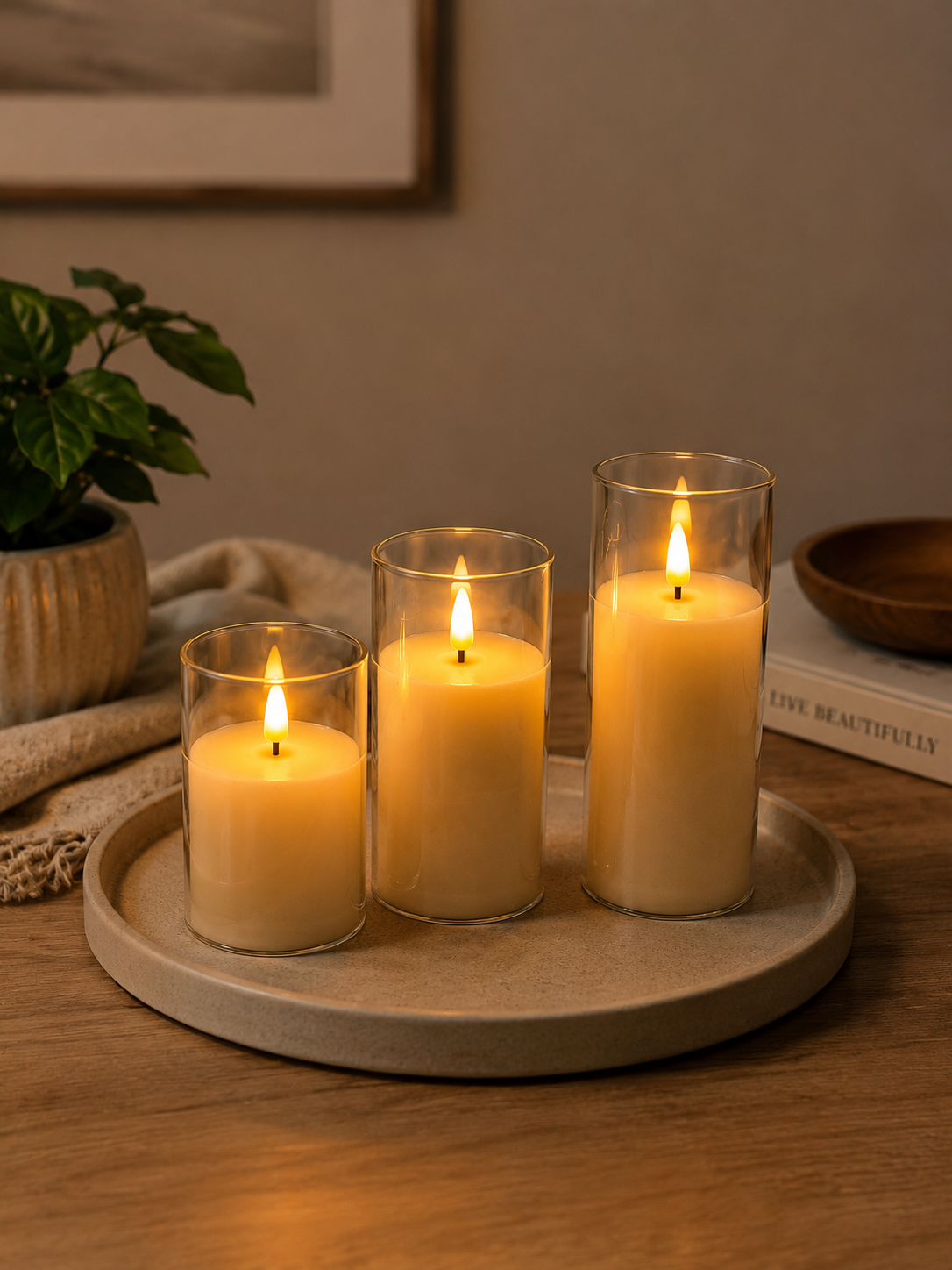 LED Candle Set – 3 Pieces