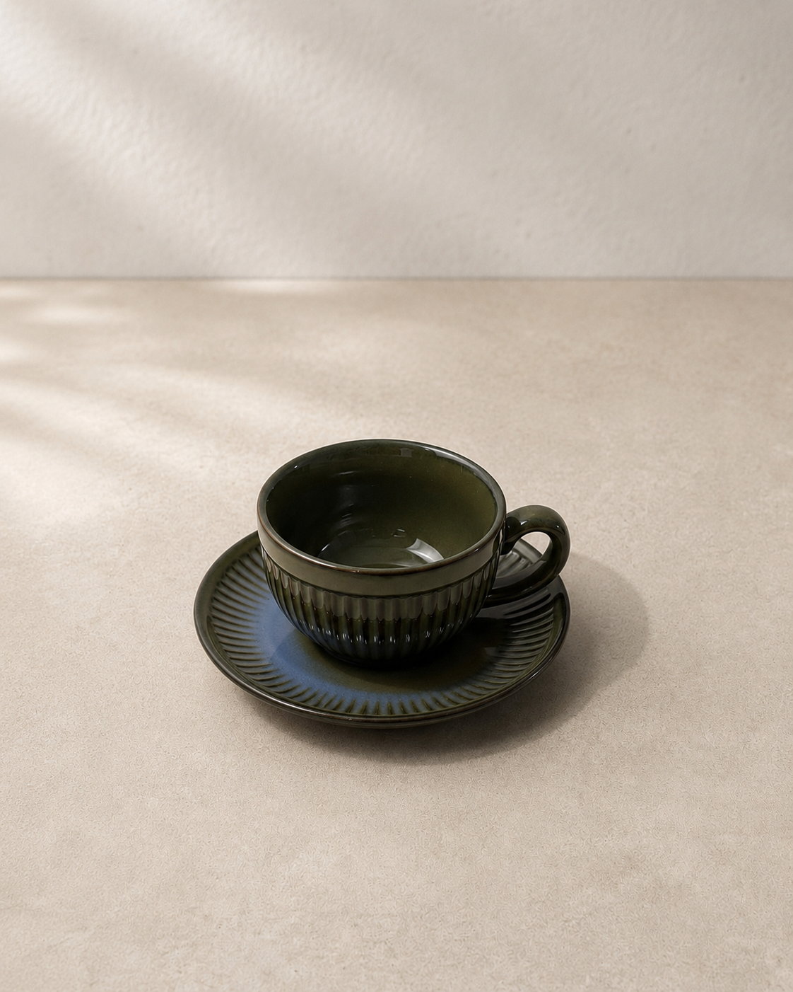 Elegant Ceramic Coffee Cup & Saucer Set – 6 Pieces
