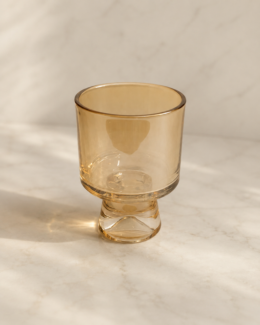 Amber Glass Dessert Cups – Set of 6
