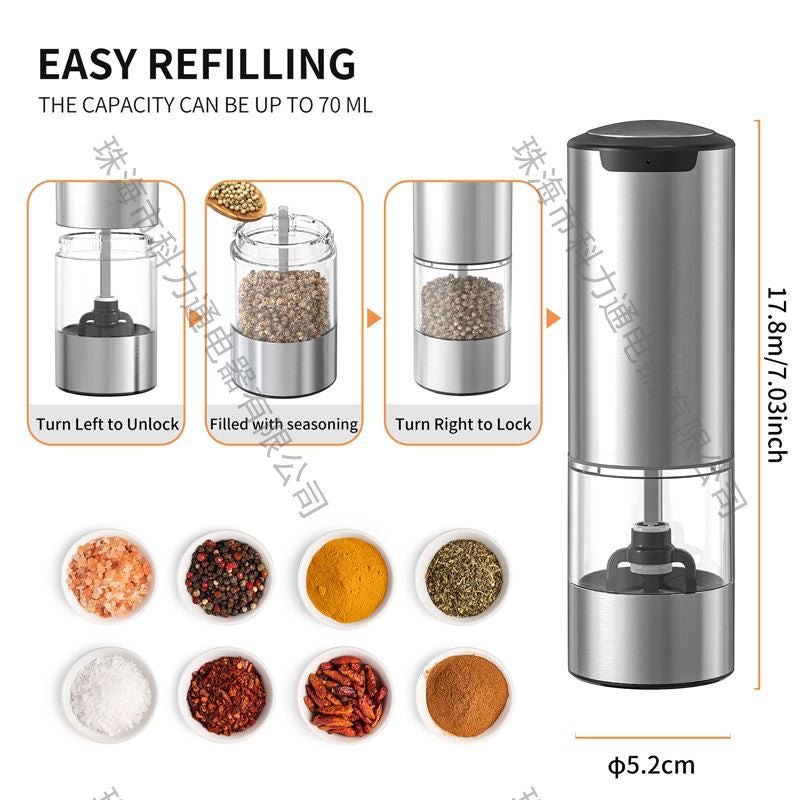 Rechargeable Electric Salt & Pepper Mill Set