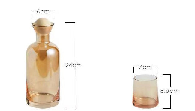 Clear Jar with Spherical cover and 6 cups