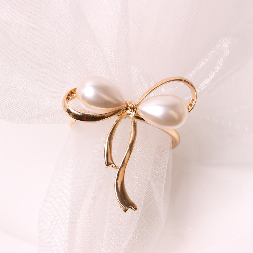 Pearl Bow Napkin Holder