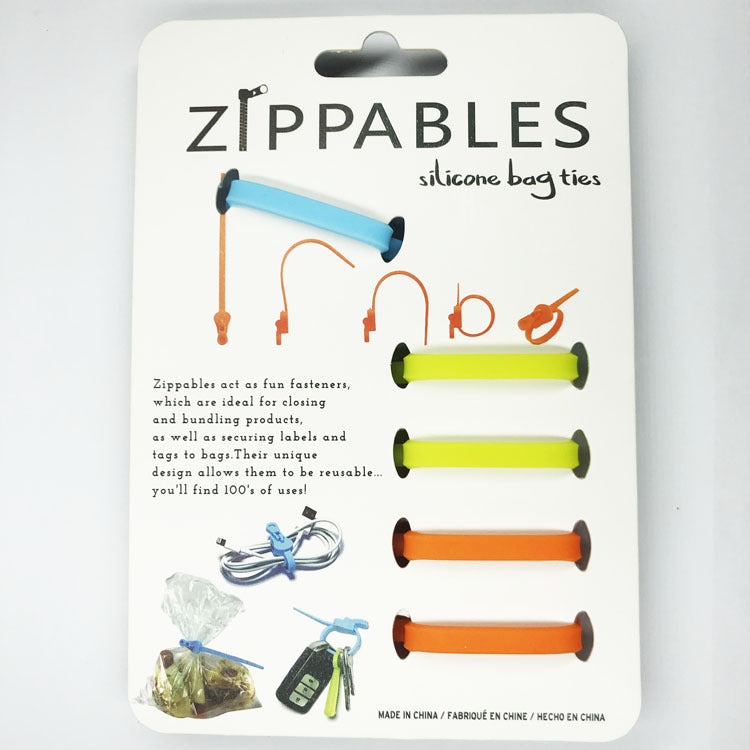 Zippable Silicone Bag Ties