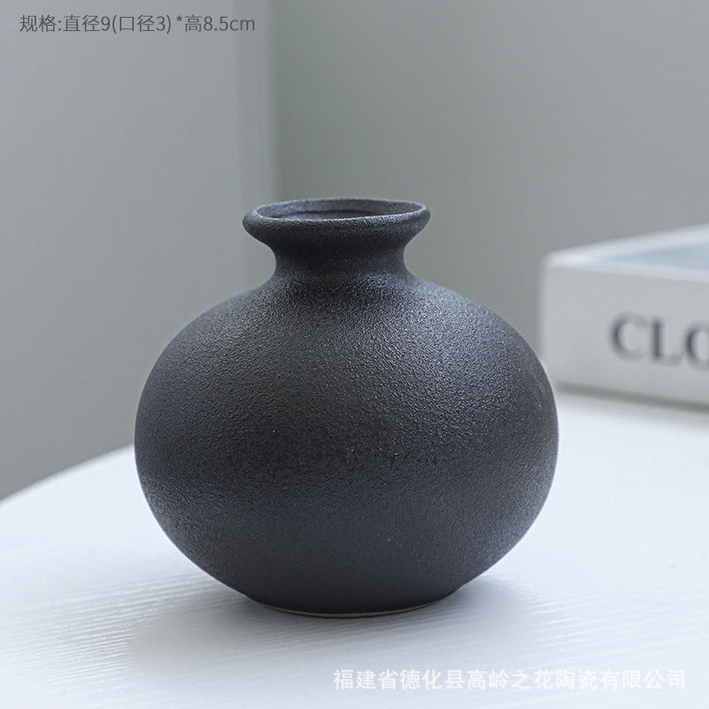 Black Ceramic Vases Set