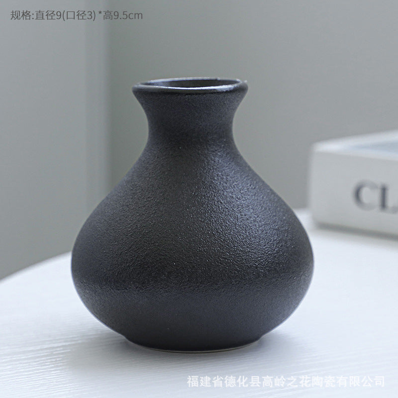 Black Ceramic Vases Set