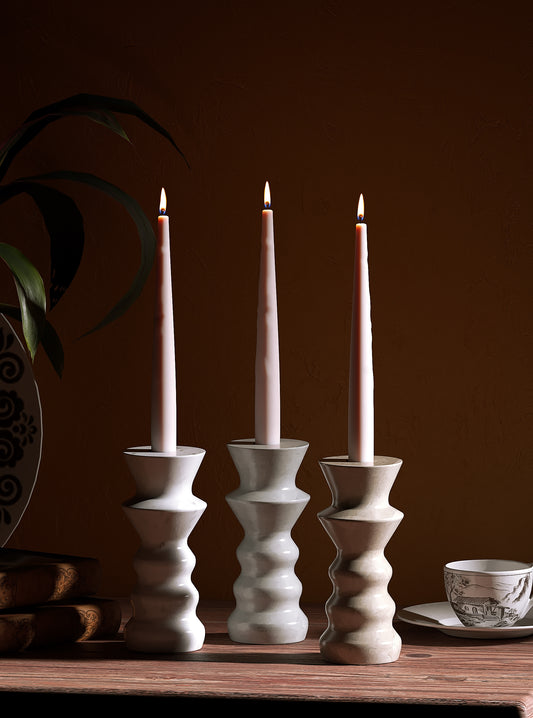 Entwined Natural Marble Candle Holder