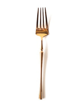 Sculpted Cutlery Set in Rose Gold