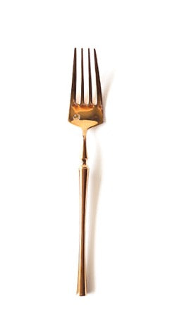 Sculpted Cutlery Set in Rose Gold