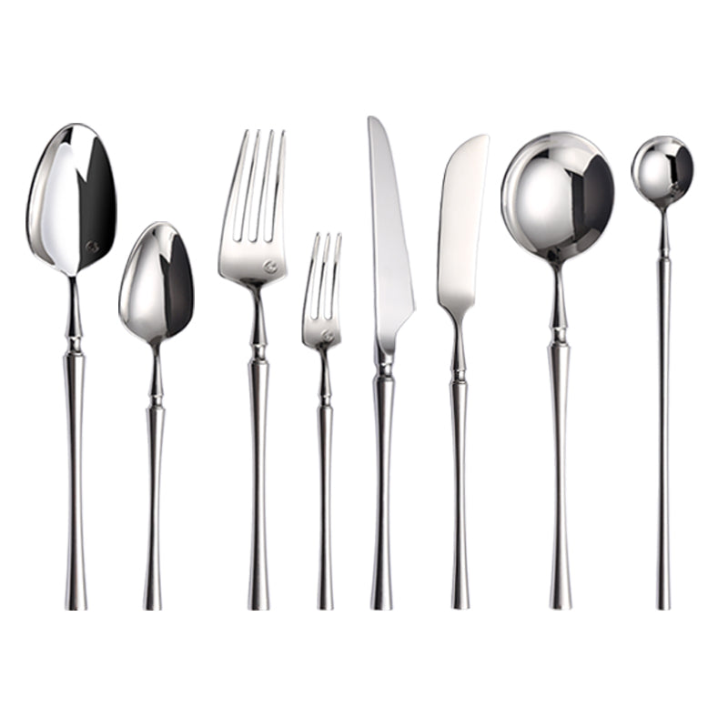 Sculpted Cutlery Set in Silver