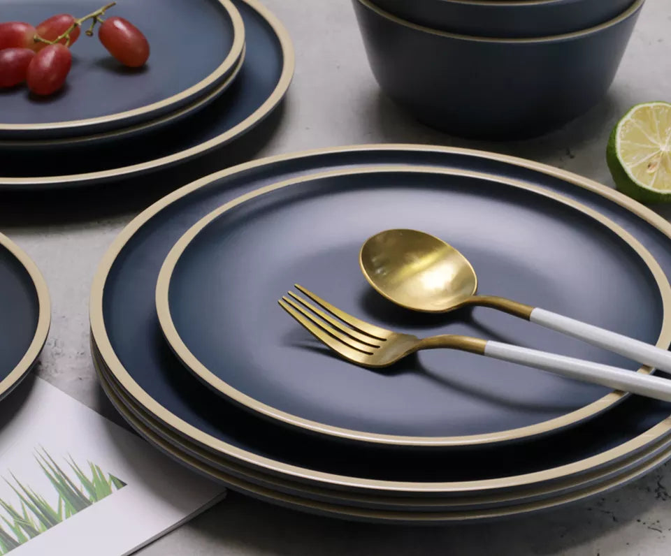 Melamine Dinner Set - Navy