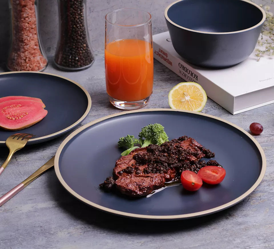 Melamine Dinner Set - Navy