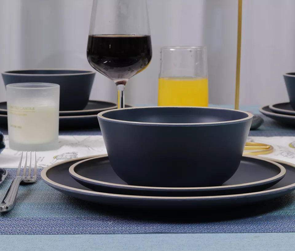 Melamine Dinner Set - Navy