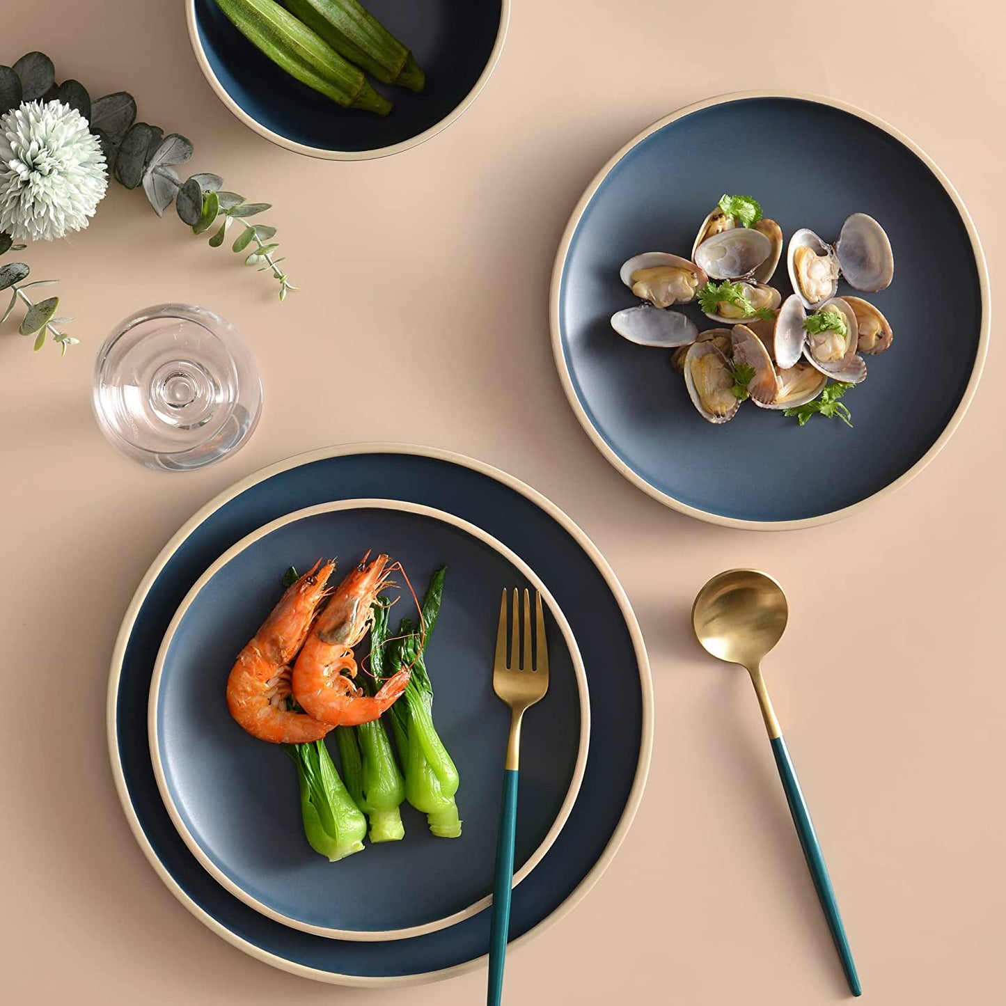 Melamine Dinner Set - Navy