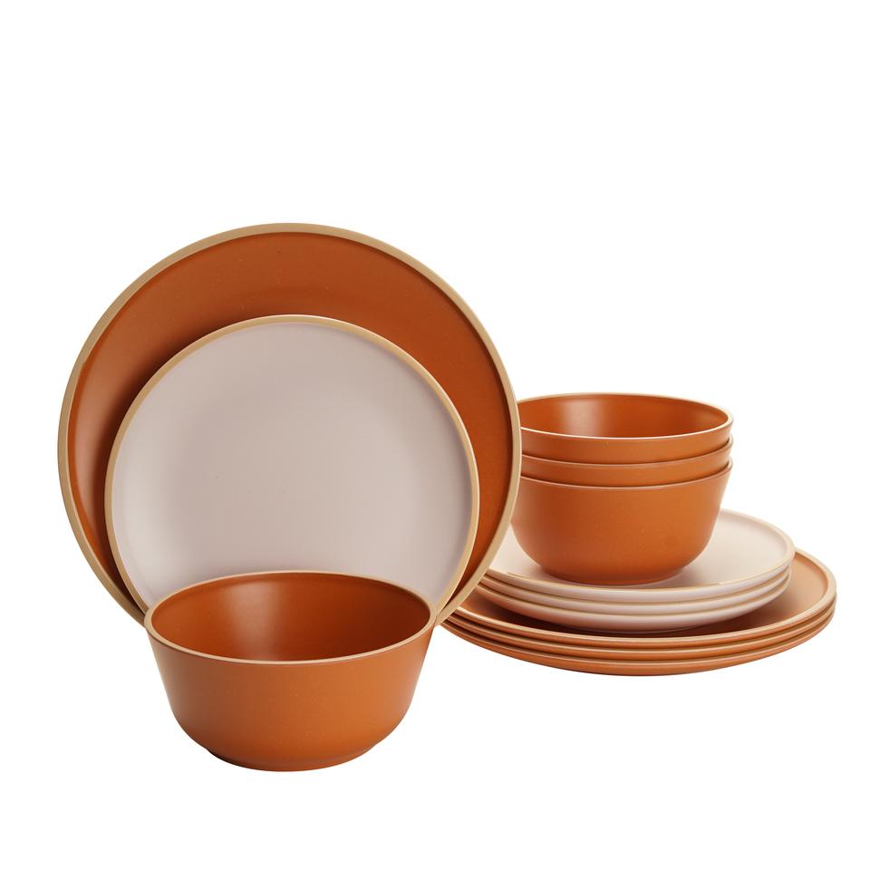 Melamine Dinner Set - Terracota