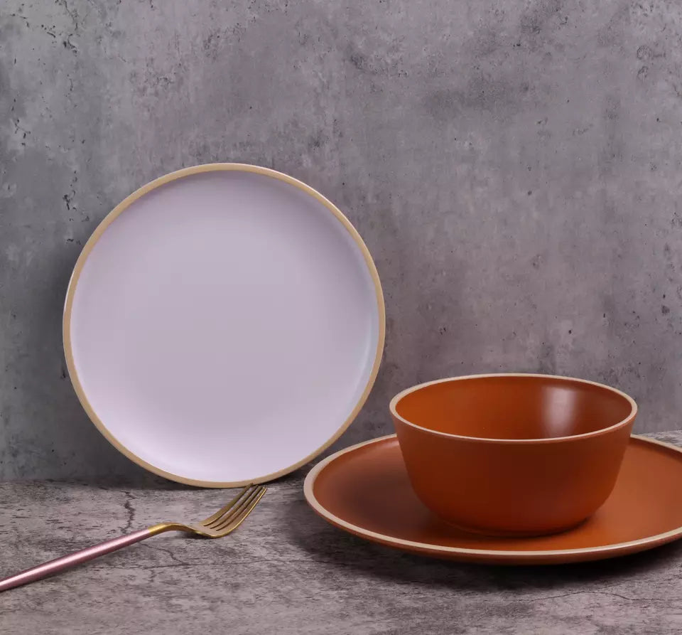 Melamine Dinner Set - Terracota