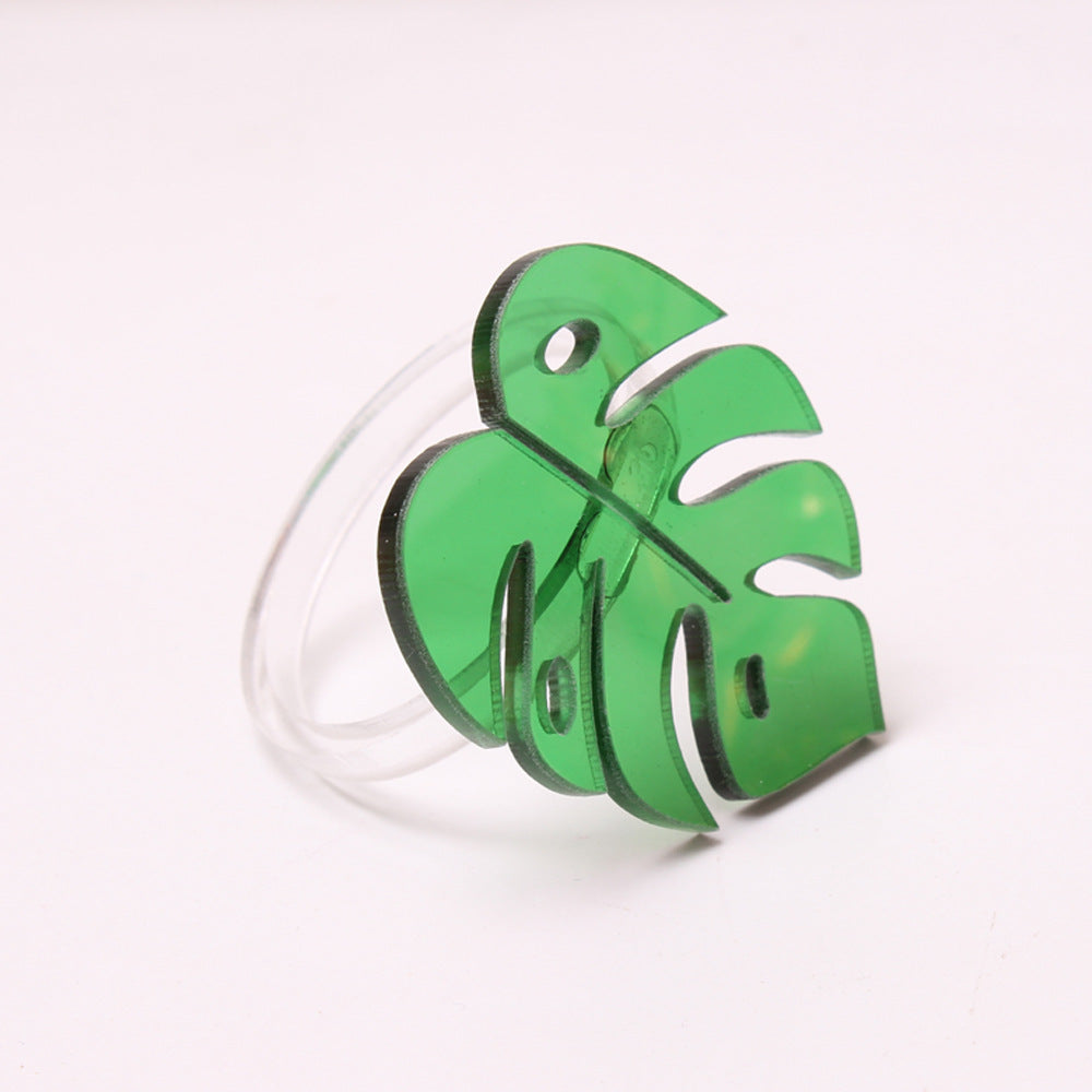 Green Leaf Acrylic Napkin Holder