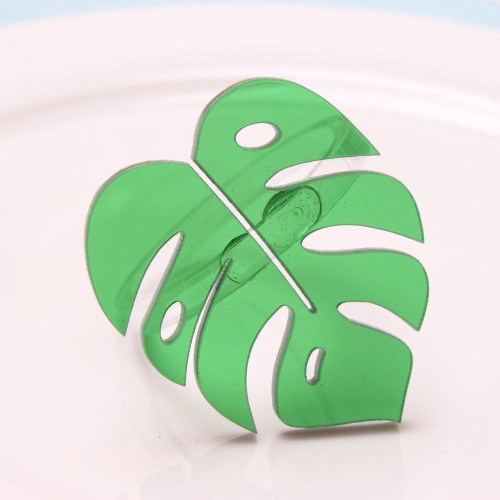 Green Leaf Acrylic Napkin Holder