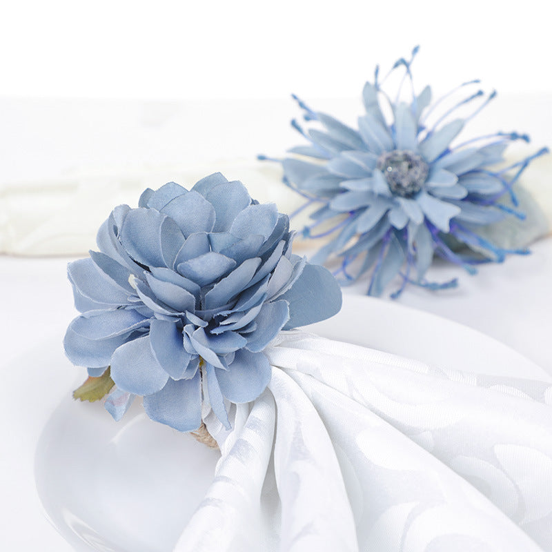 Blue Rose Napkin Holder