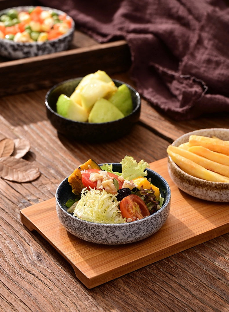 Wooden Tray With Three Serving Bowls