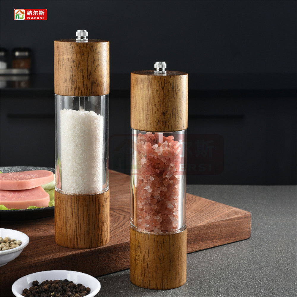 Set of Two Wooden Salt and Pepper Mill