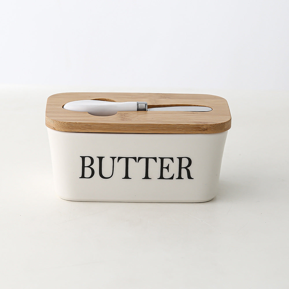 Butter Dispenser with Lid and Knife