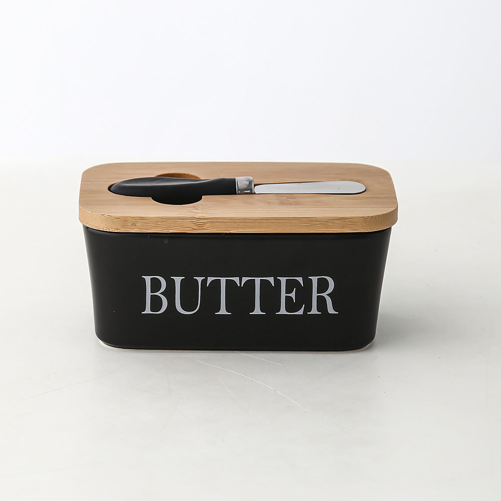 Butter Dispenser with Lid and Knife