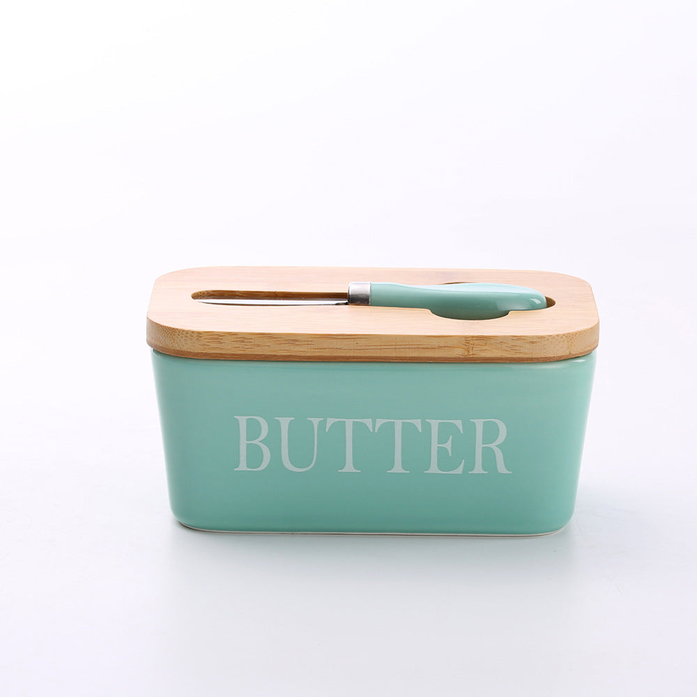 Butter Dispenser with Lid and Knife