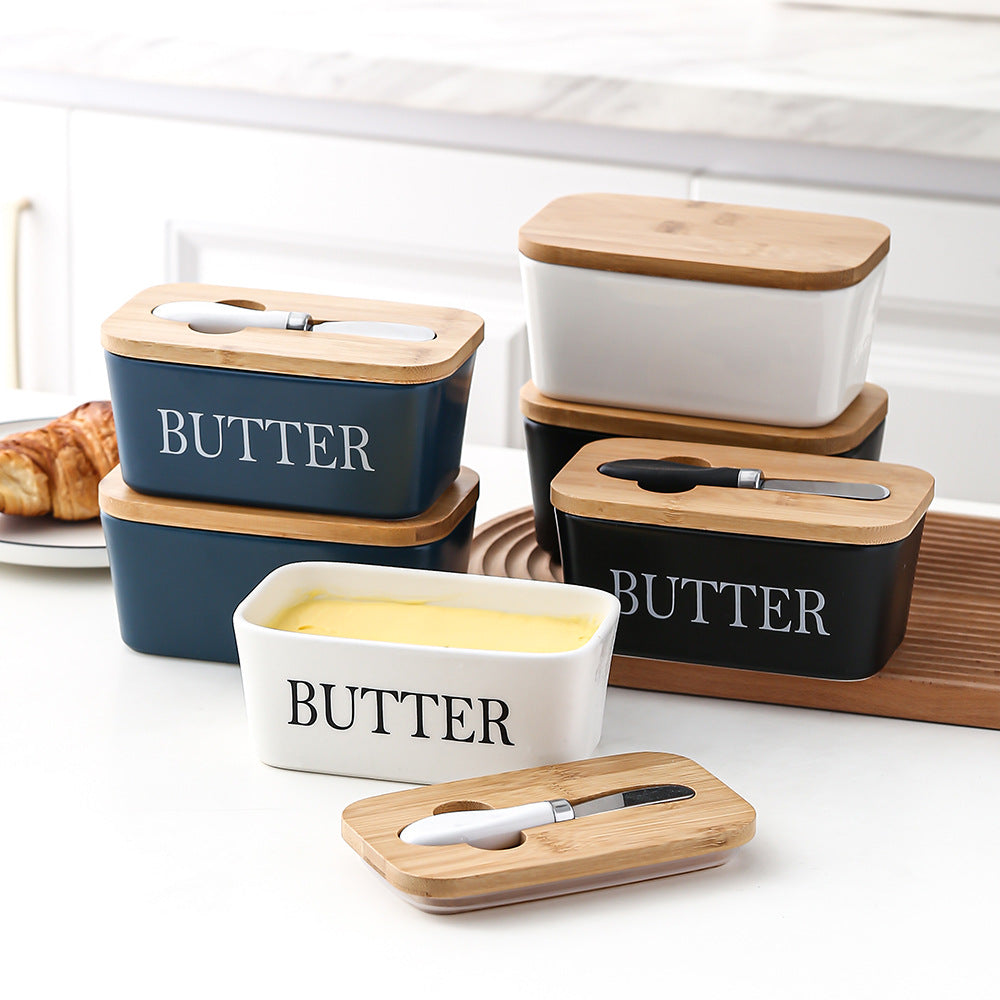 Butter Dispenser with Lid and Knife