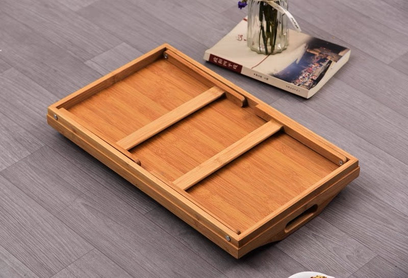 Breakfast tray with foldable legs