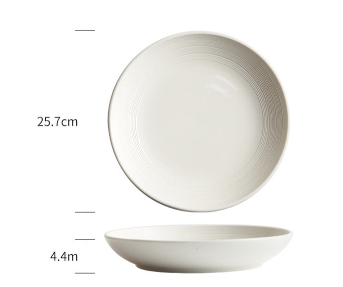 Annular White Serving  Bowl