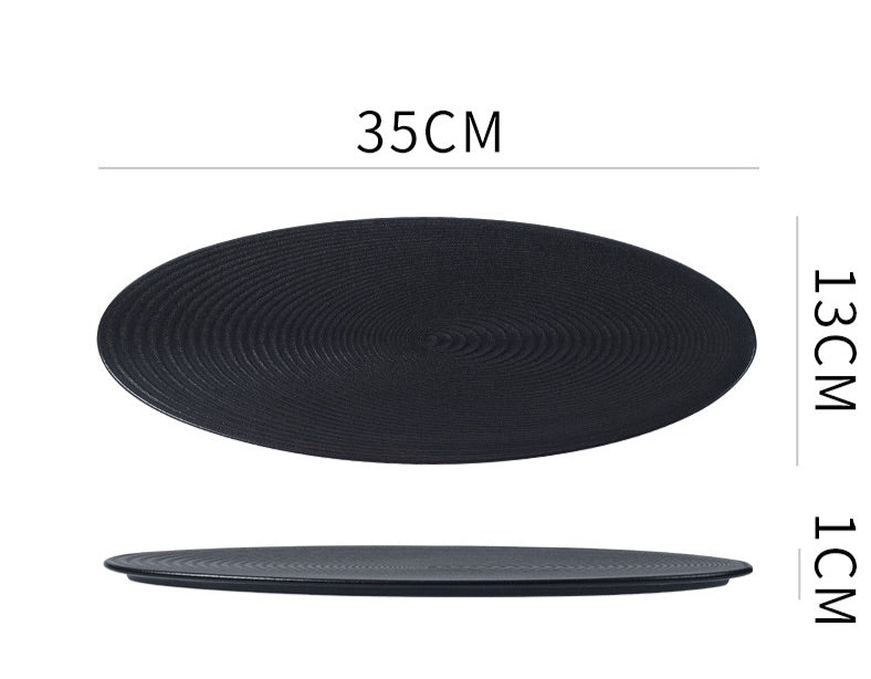 Black Stone Serving Plates